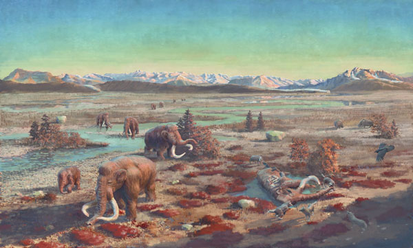cold period landscape ca 39'000 B.C.